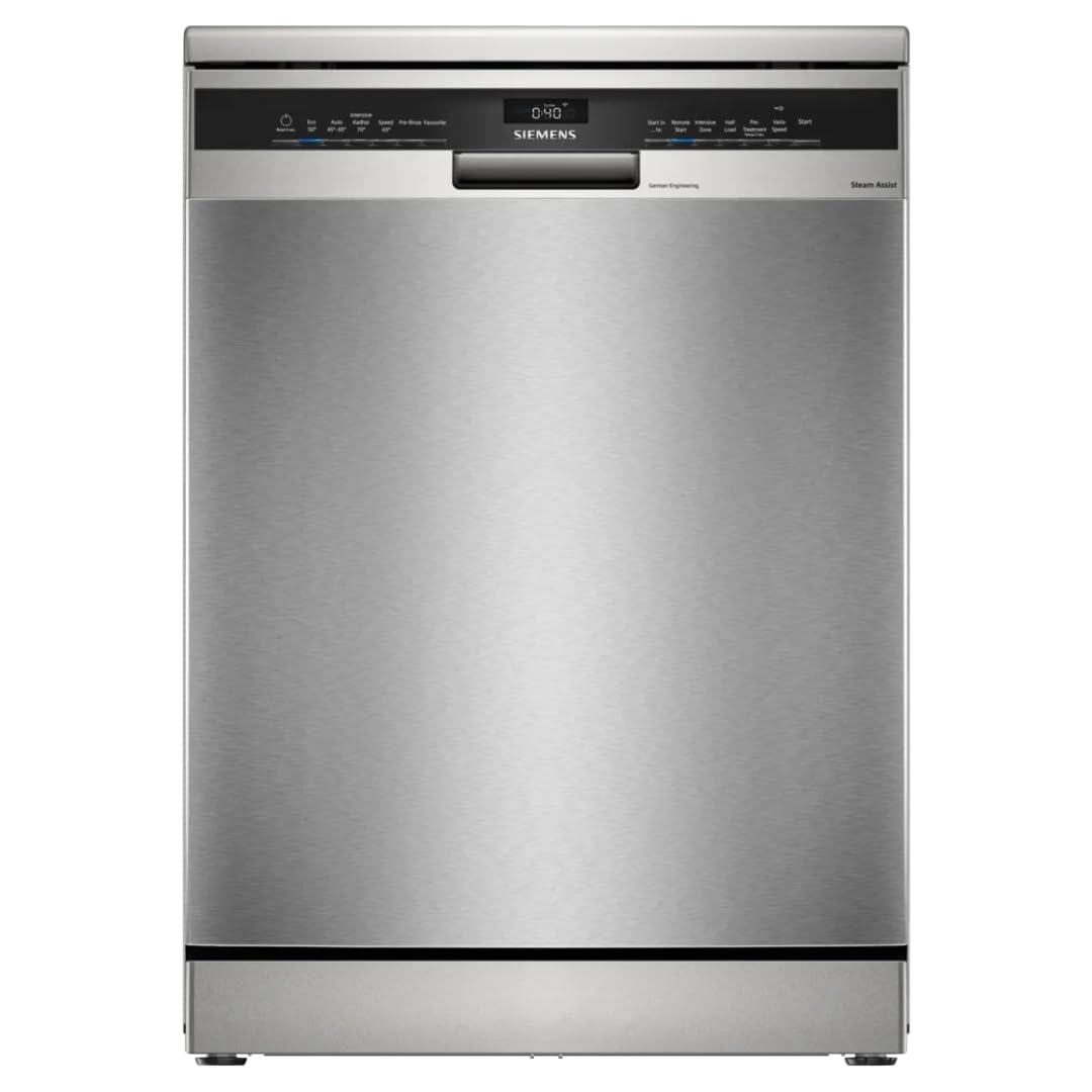 Siemens iQ500 SN25II00KI 14 Place Settings Free-Standing Dishwasher (Brushed Steel, Anti-Fingerprint, 60 cm)