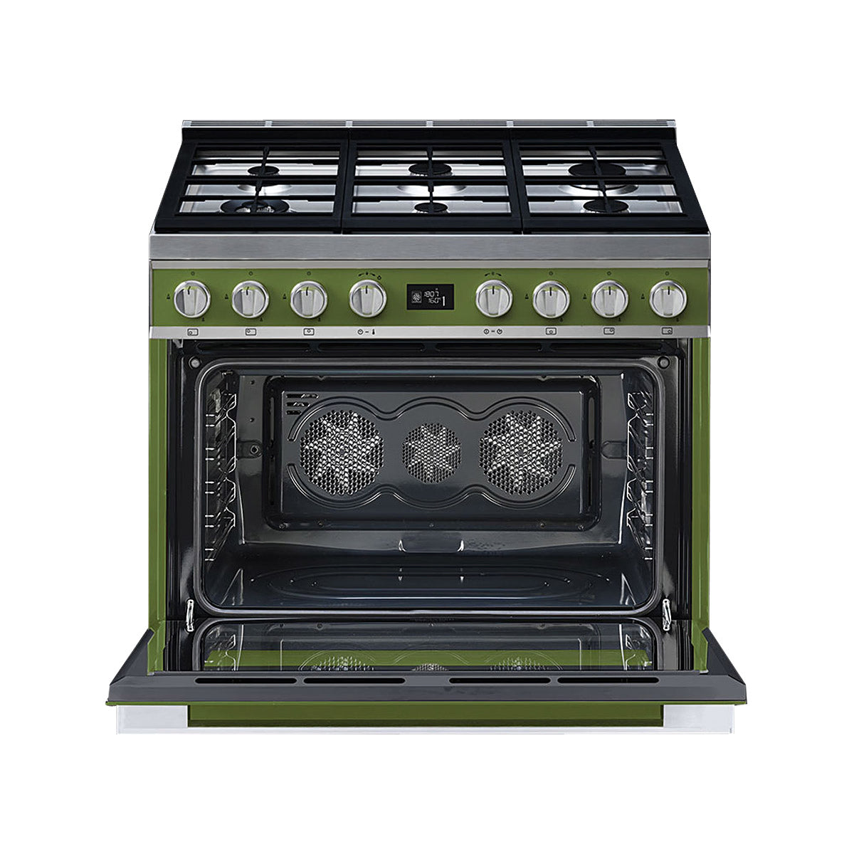 Smeg Portofino CPF9GMBL Range Cooker: 6 Burners, Double Oven, Blue