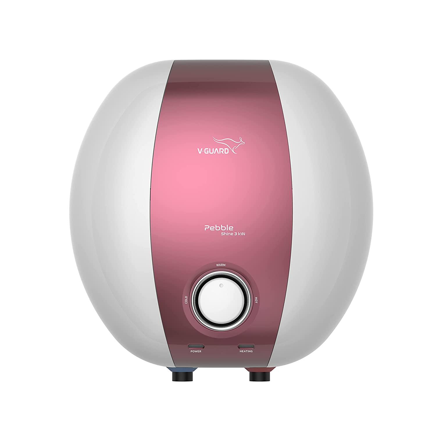 V-Guard Pebble Shine 3kW 10 Litre Water Heater (Geyser) with 33% Faster Heating and Rust-proof ABS Body | BEE 5 Star Rating for Energy Efficiency | Advanced Multi-layered Safety Features | Suitable Fo