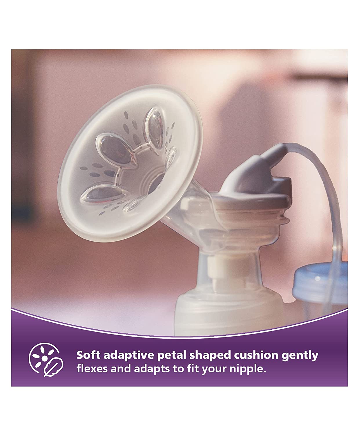 Philips Avent Single Electric Breast Pump SCF323/11 | Soft adaptable cushion | Gently stimulates milk flow | 4 massage modes | Memory function remembers last setting | Portable design