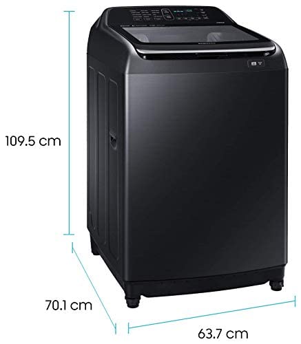 Samsung 16 Kg Inverter 5 star Fully-Automatic Top Loading Washing Machine (WA16N6781CV/TL, Black, Wobble Technology