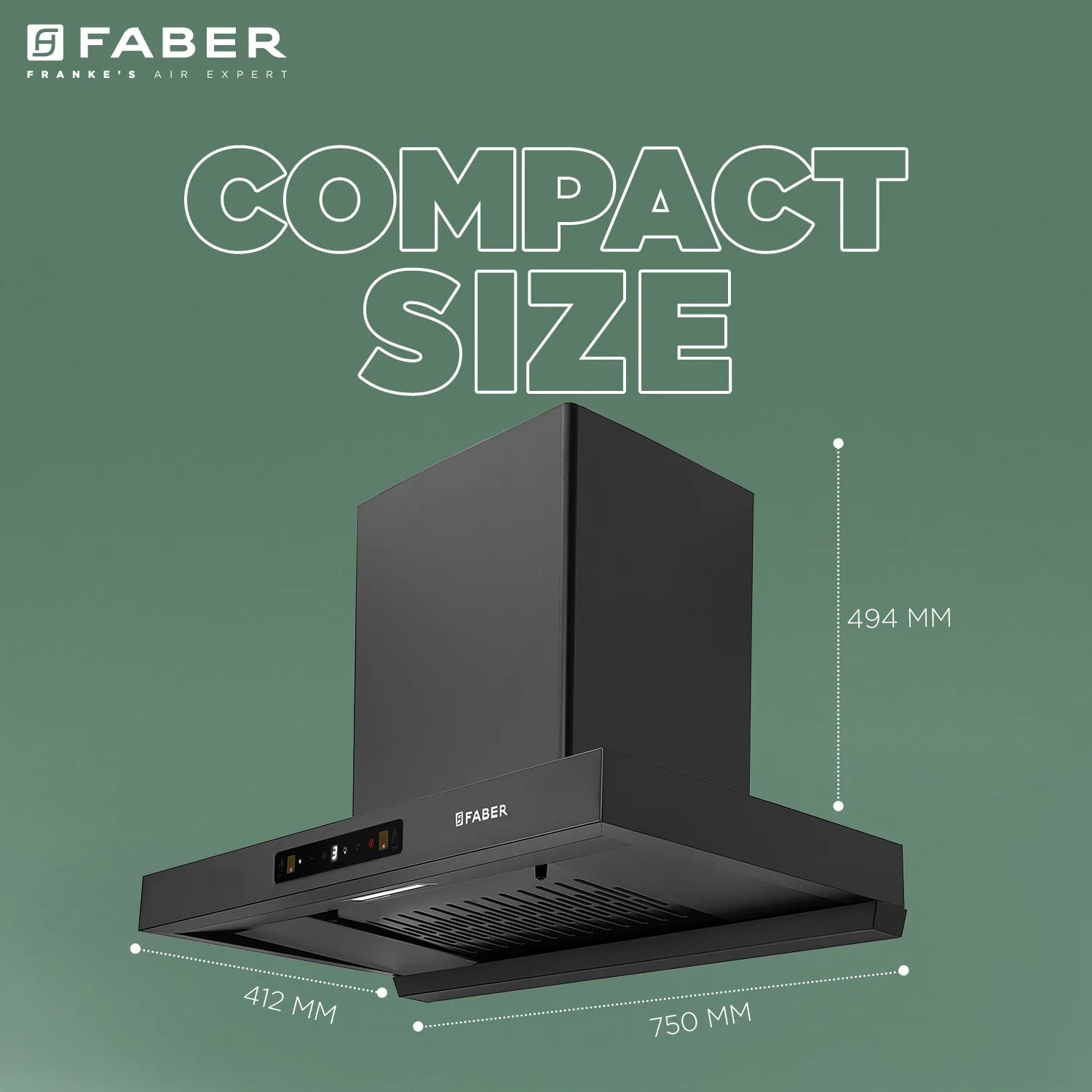 Faber 1500 M3/Hr 75 Cm Hood CHARM BLDC HC SC FL BK IN