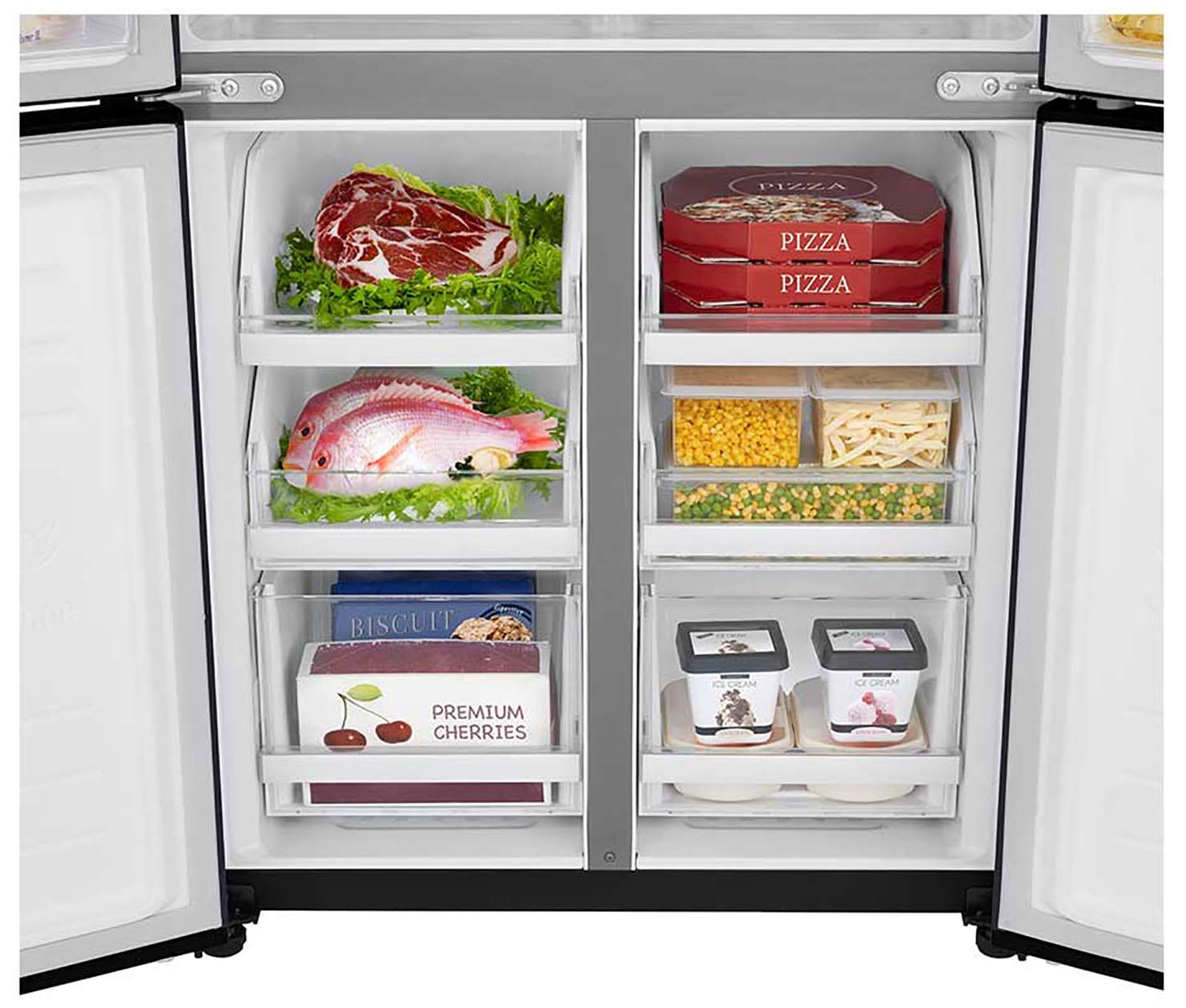 LG 594 L Frost-Free Inverter Linear Wi-Fi Side-By-Side Refrigerator (GC-B22FTQPL, Matte Black, Hygiene Fresh+ | Door Cooling+)