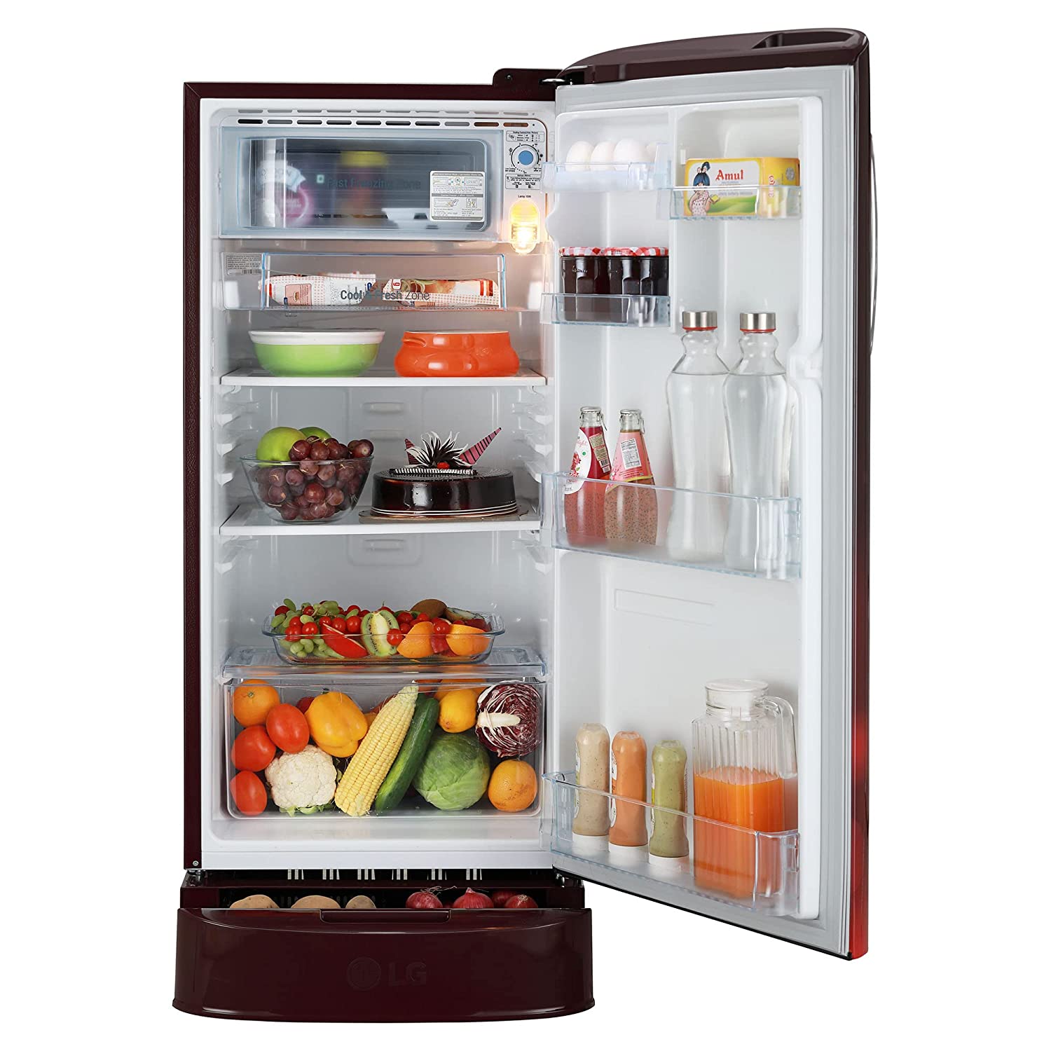 எல்ஜி குளிர்சாதன பெட்டி GL-D201ASCU 185Lt ஸ்கார்லெட் சார்ம்