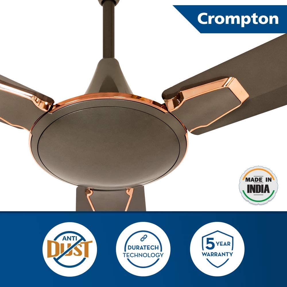Crompton New Aura Prime Ceiling Fan 1200 mm Titaniuim Rosegold