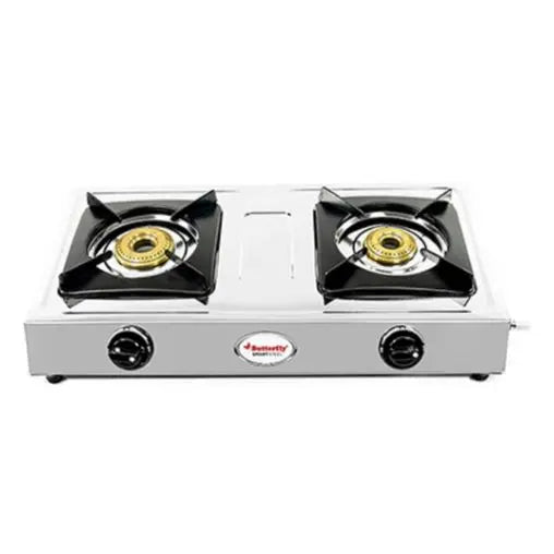 Butterfly Ignite 2 Burner Auto Ignition Stainless Steel Gas Stove