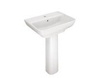 kohler K-30520IN-0 K-8705IN-0 550mm wall mount pedestal basin with single faucet hole in white