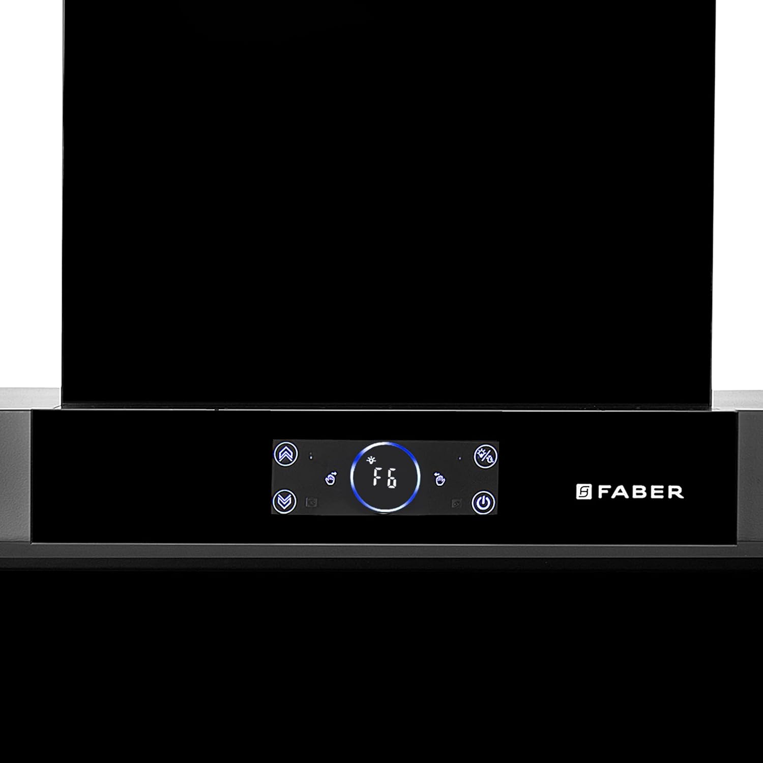 Faber 75 cm 1500 m³/hr angular Kitchen Chimney (HOOD COSMIC FL HC BK 60, Filterless technology, Touch Control, Black)