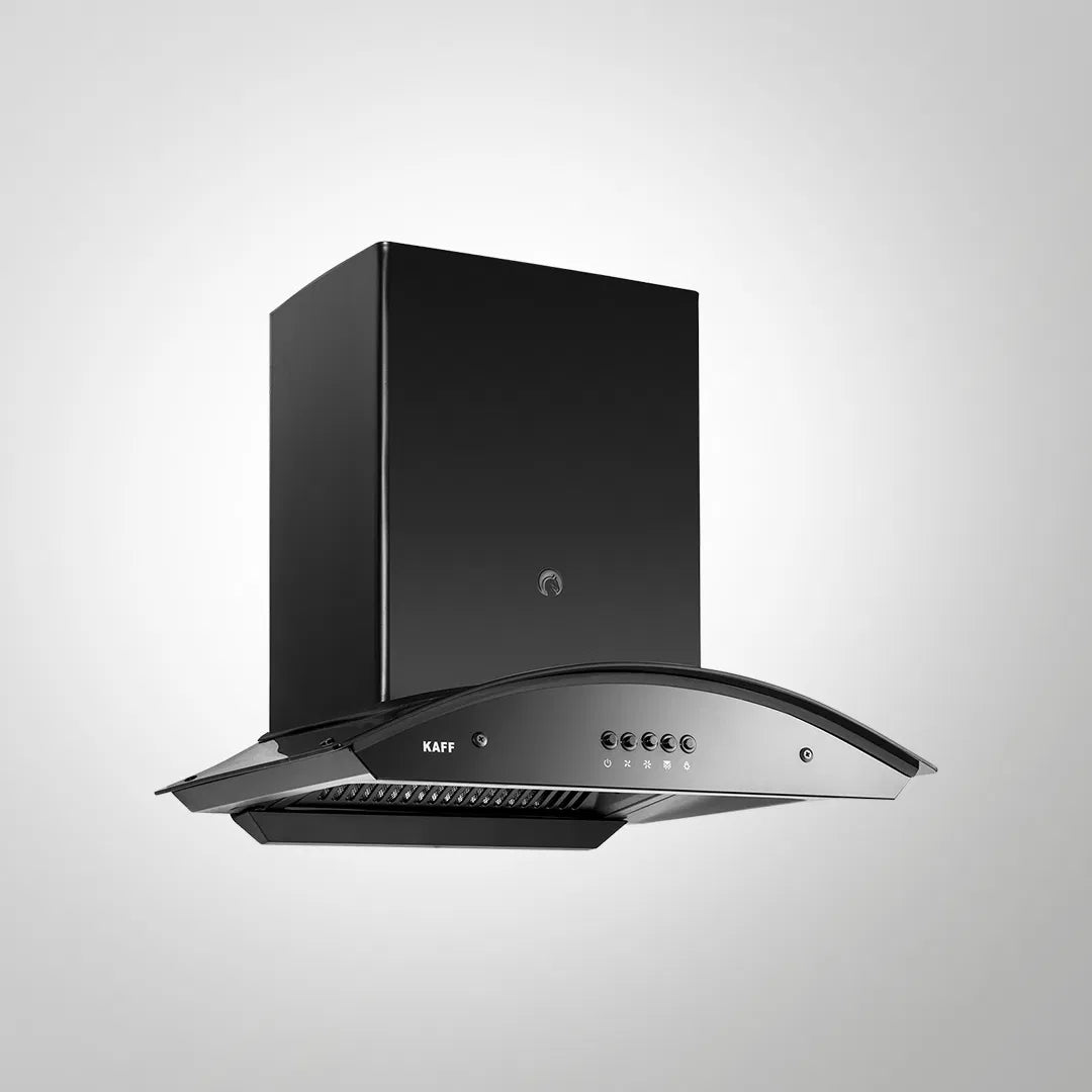 Kaff MARINA DHC 90 Auto Clean Wall Mounted Chimney  (Black 1080 CMH)
