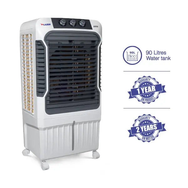 Lazer Aspen Desert 90L Air Cooler (White Grey)