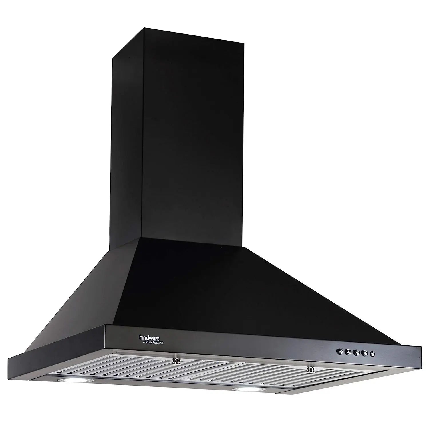 Hindware 60cm 1000 m3/hr Chimney (Blaze Black 60, 2 Baffle Filters, Black)