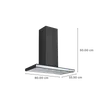KAFF VISTOSI DHC IS 90cm 1000m3/hr Ductless Auto Clean Chimney with Touch Panel