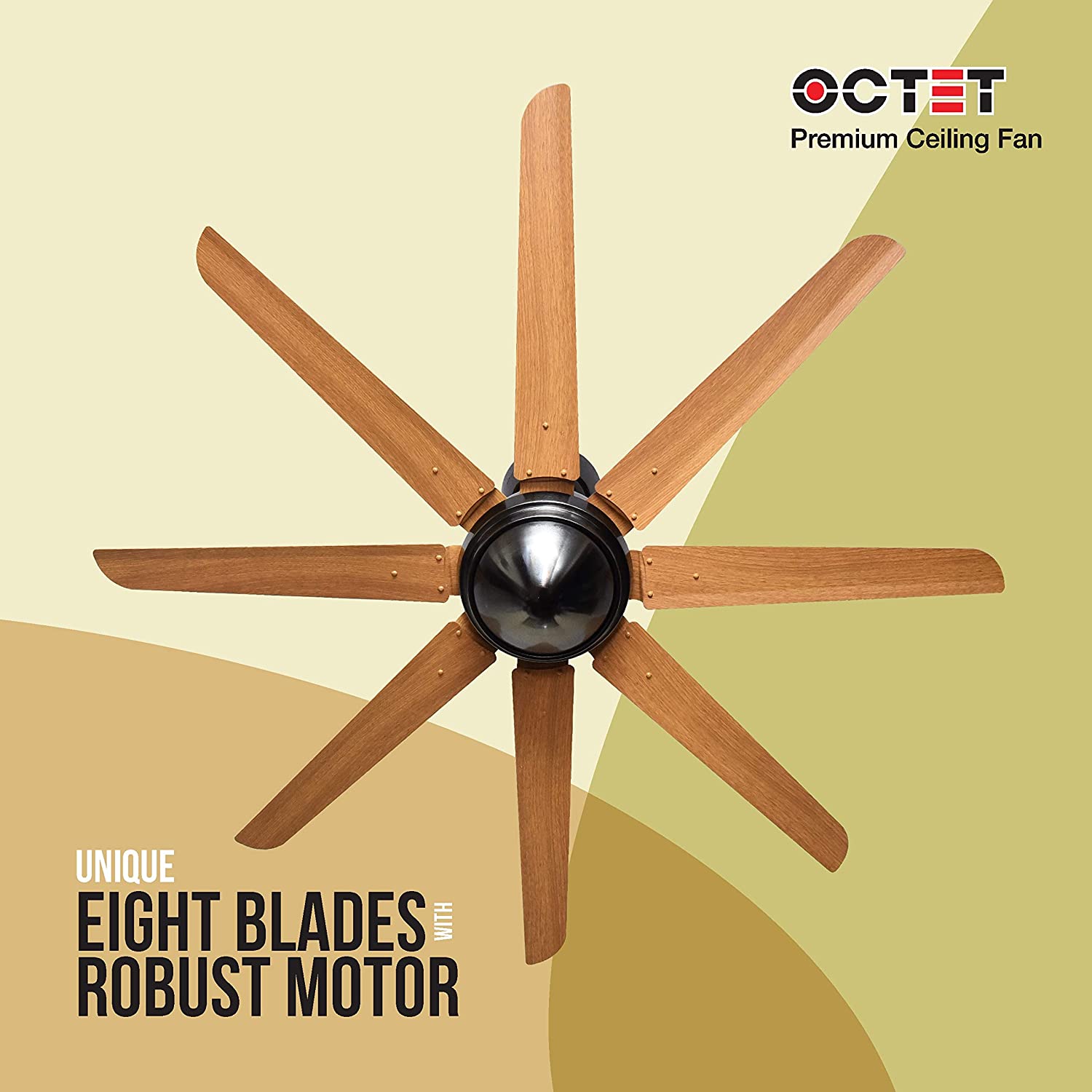 Havells Octet 1320mm Ceiling Fan (Walnut Black Nickel)