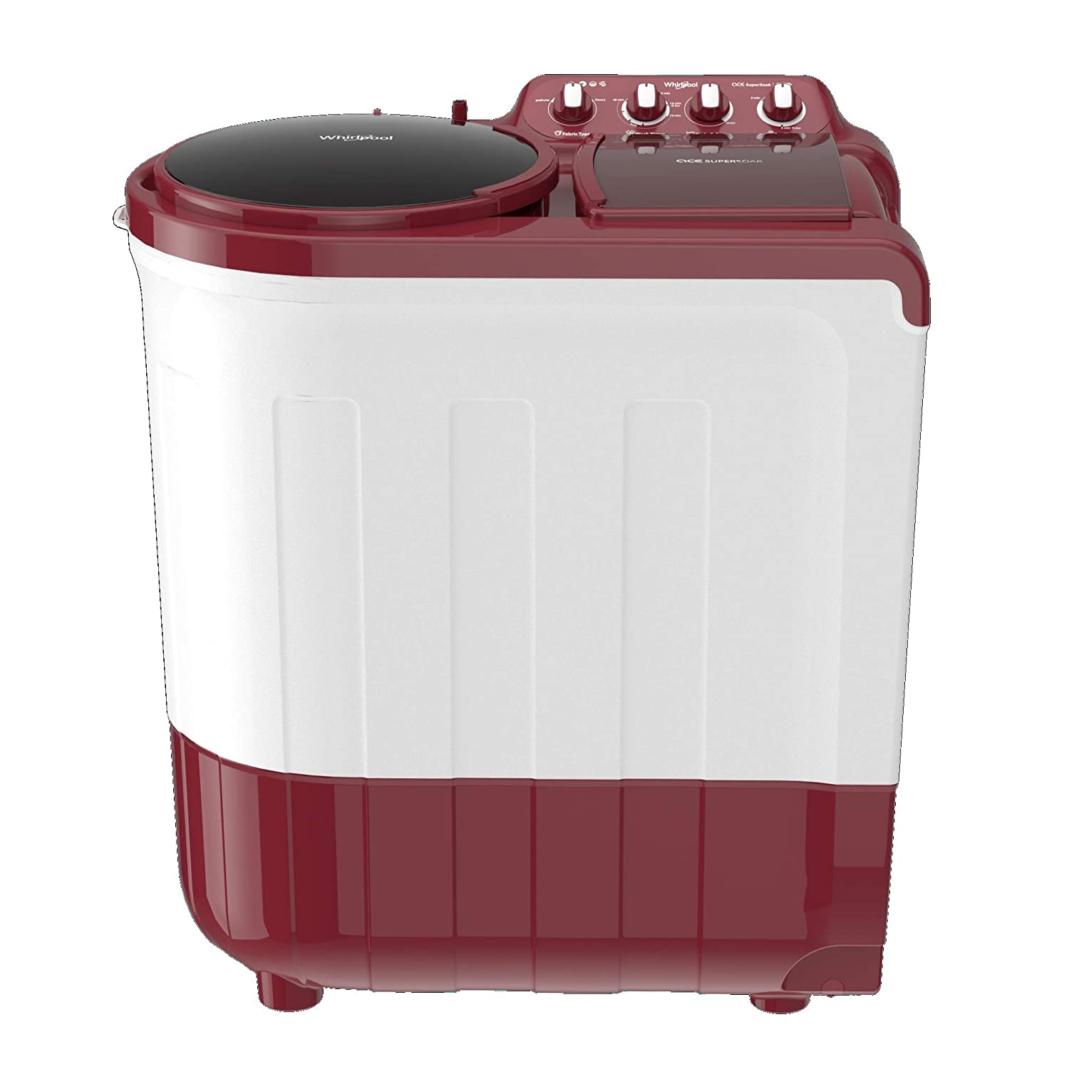 Whirlpool 8.5 Kg Semi-Automatic Top Loading Washing Machine (ACE 8.5 SUPERSOAK (CORAL RED) (5YR), Coral Red)