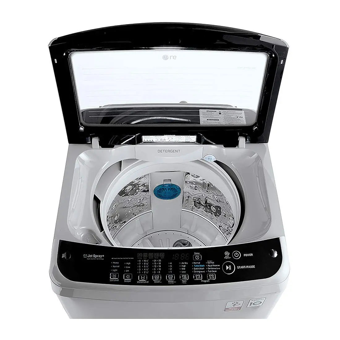 LG 10 Kg Inverter Fully-Automatic Top Loading Washing Machine (T2077NEDLG, Middle Free Silver)