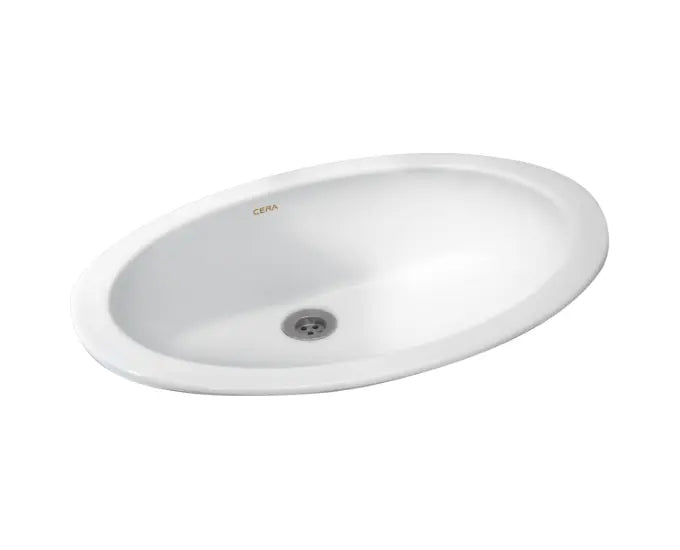 Cera S2030103 Oval Counter wash basin  560 x 400 x 205 mm Ivory Colour