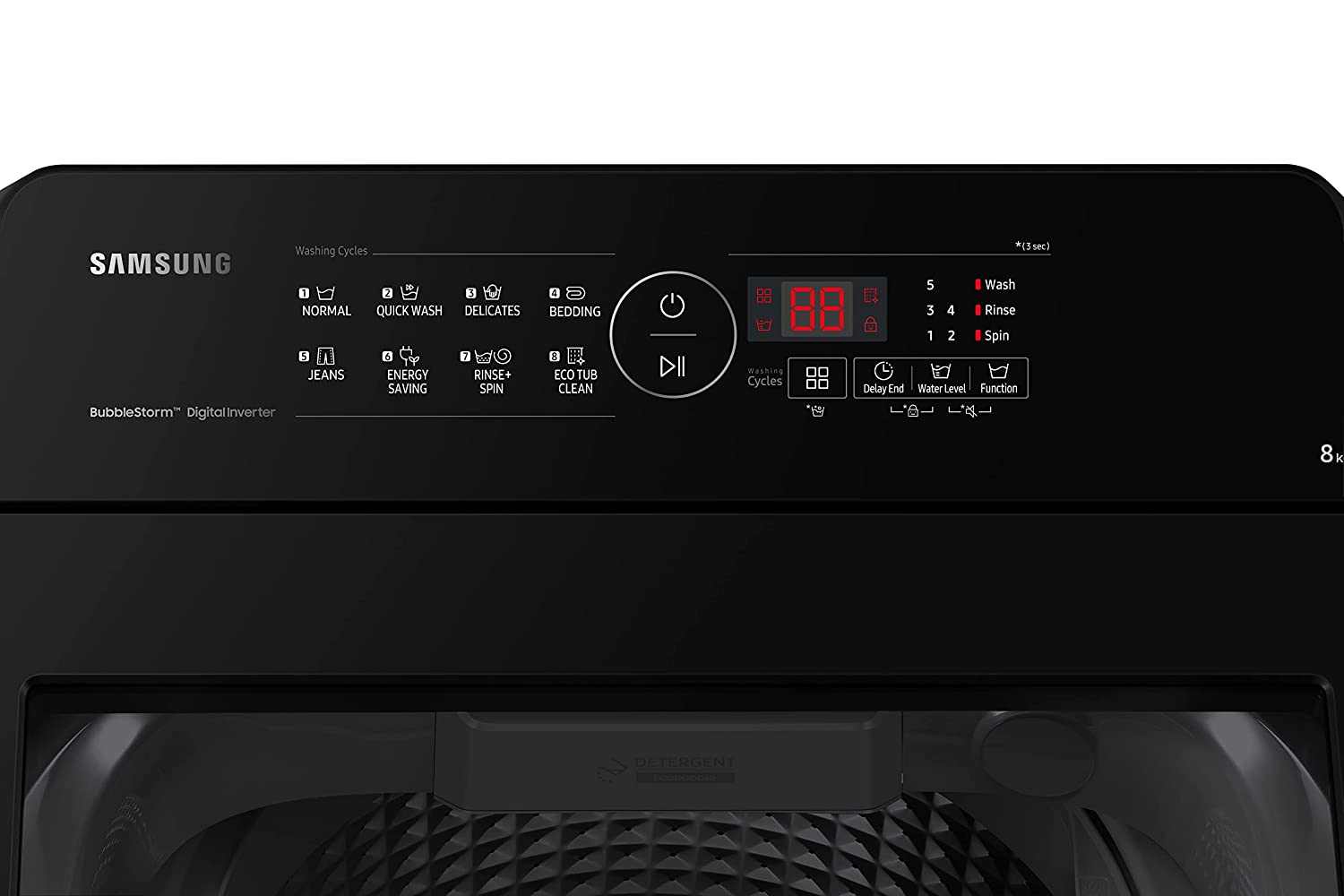 Samsung 8 Kg Inverter 5 Star Washing Machine WA80BG4441BG Light Gray