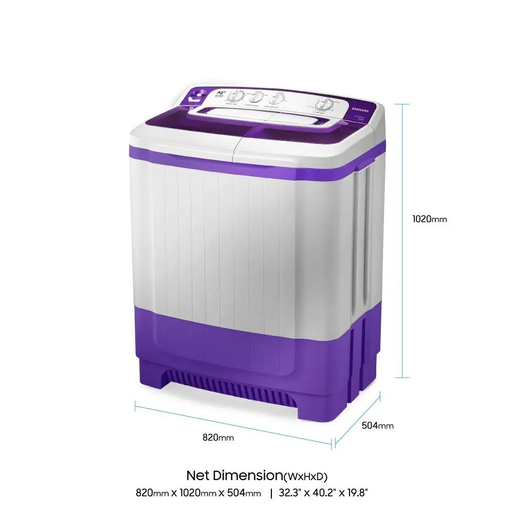 Samsung 8.5 kg Semi-Automatic Top Loading Washing Machine (WT85M4200HB/TL, Light Grey)