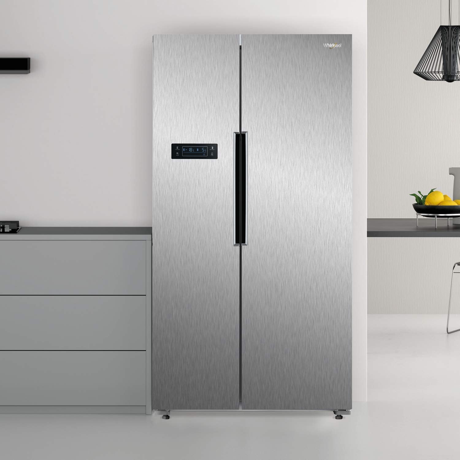 Whirlpool 537 L Inverter Frost-Free Side-by-Side Refrigerator (WS SBS 537, Steel)