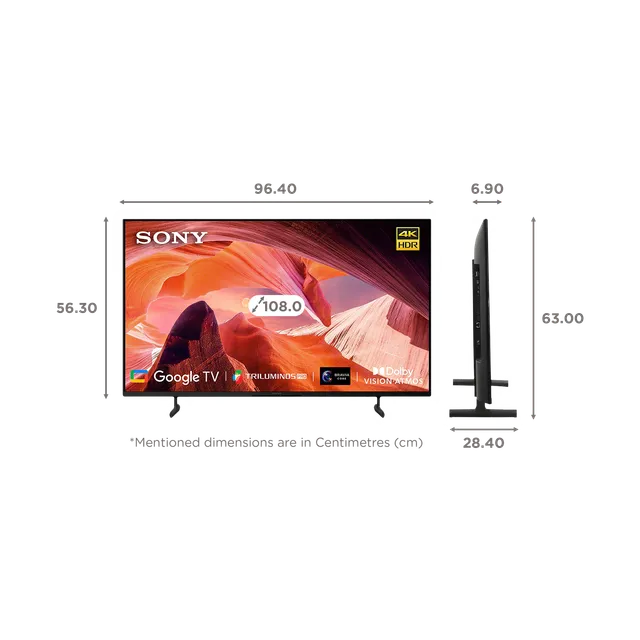 X80L  KD-43X80L 108cm(43) 4K Ultra HD | HDR | Smart TV (Google TV)