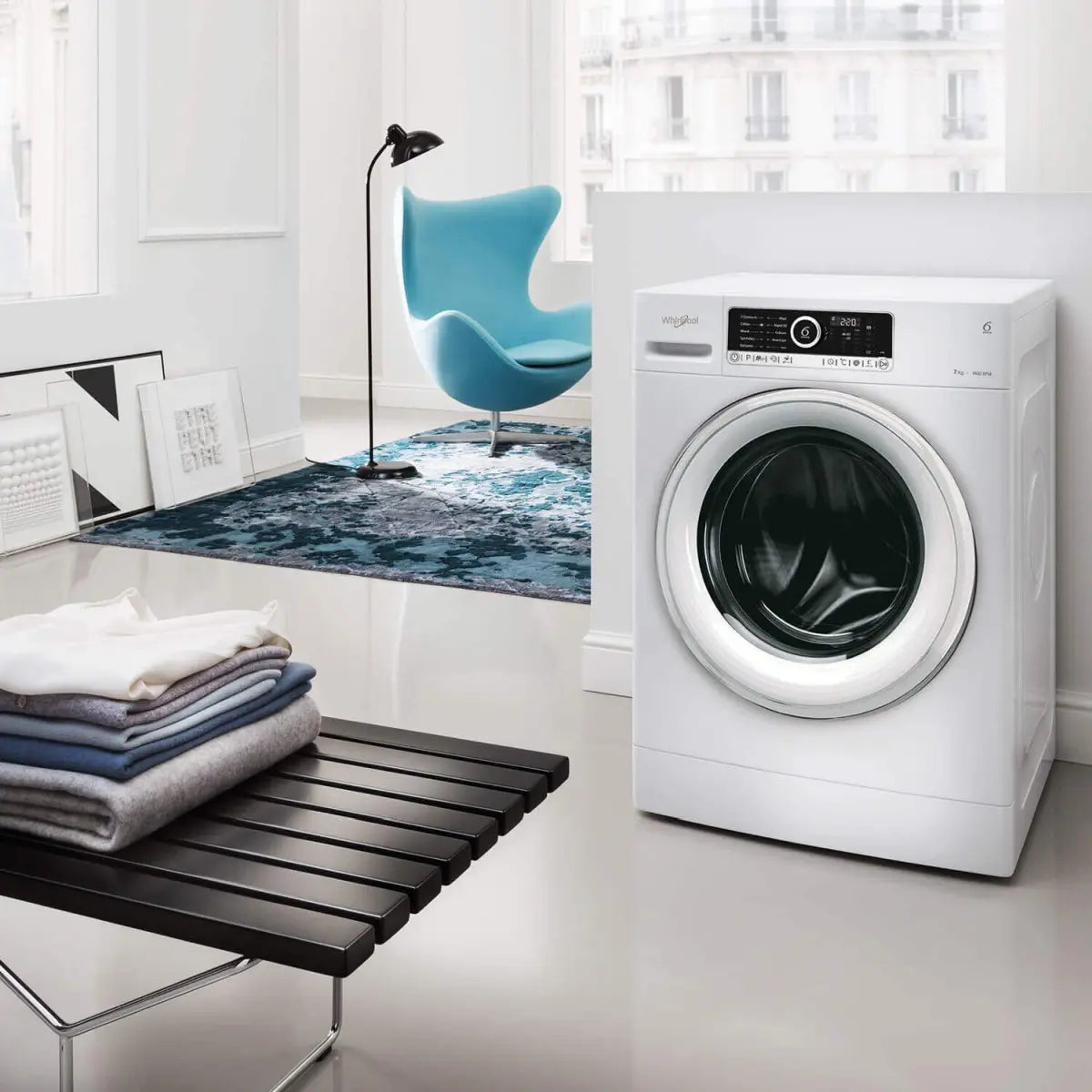 Whirlpool Supreme Care 7 Kg Fully Automatic Front Load Washing Machine ( 6th Sense SoftMove Technology, White, 10 Years Warranty )