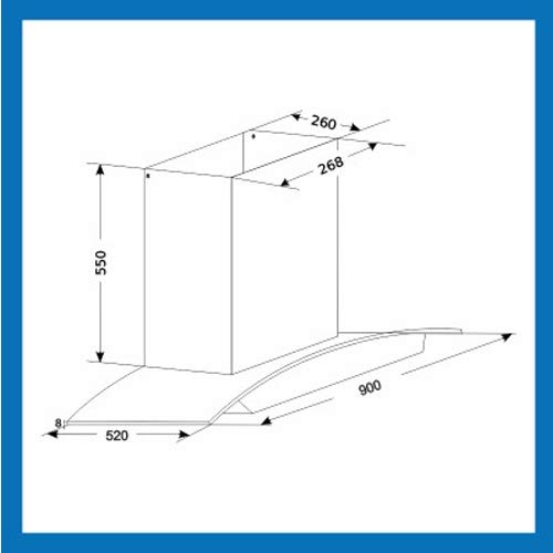 Glen Auto Clean Chimney 6066 Black Motion Sensor 90 cm 1200 m3h