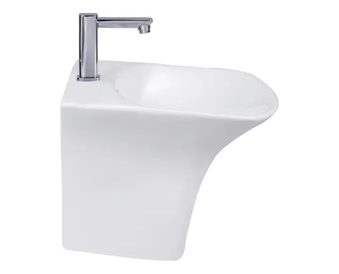 Cera S2010103 Claus 565x460 mm One Piece Wash Basin With Integrated Pedestal White Colour