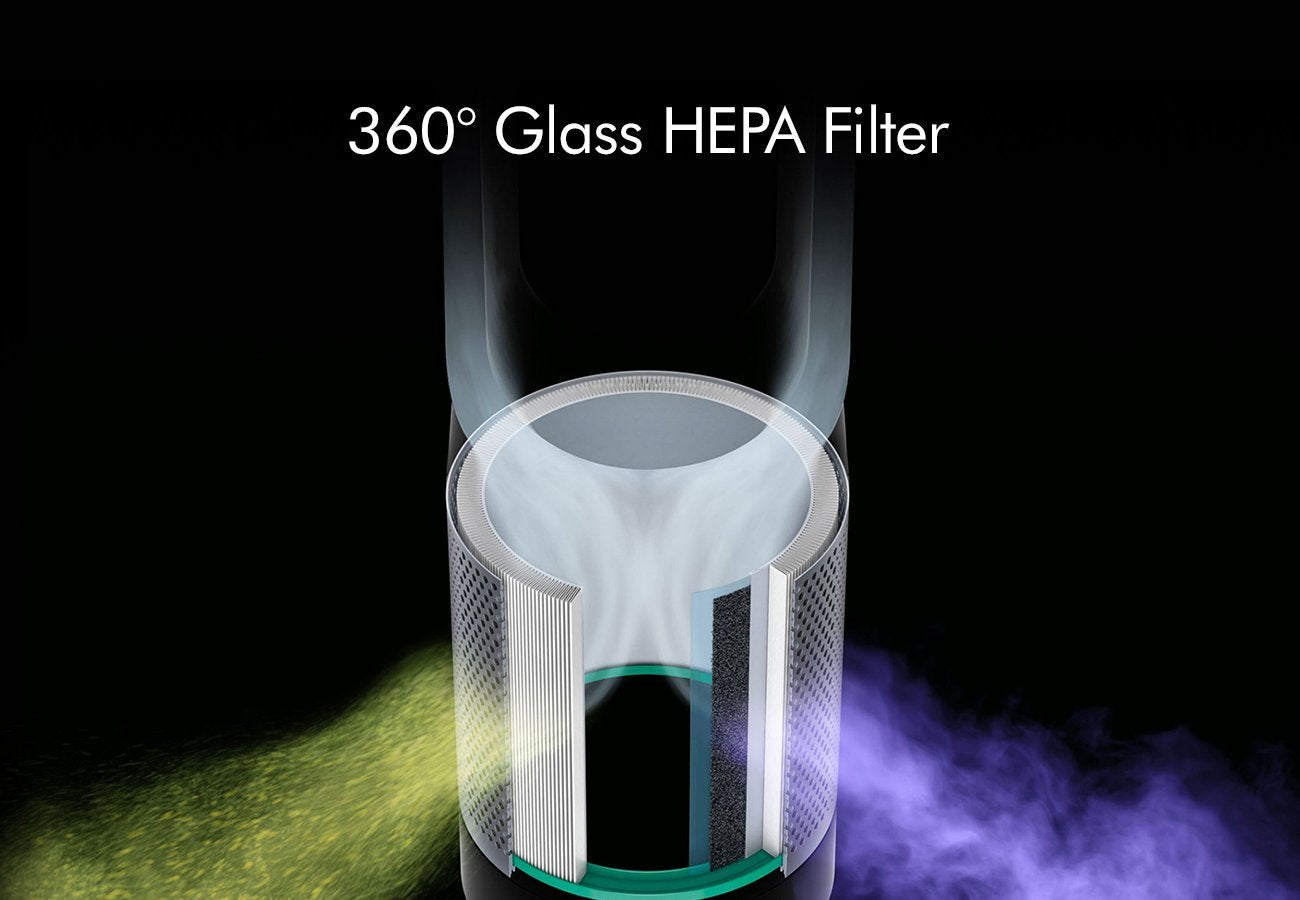 Dyson Pure Cool Link Air Purifier TP03 (White/Silver), Wi-Fi Enabled, Large, Activated Carbon