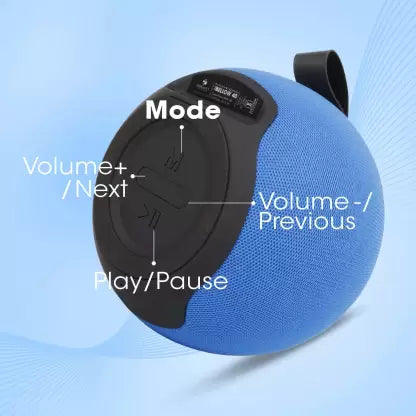 ZEBRONICS Zeb- Bellow 40 8 W Bluetooth Speaker  (Blue, Stereo Channel)