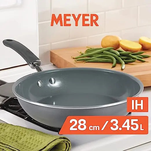 Meyer Anzen Ceramic Coated Aluminium Frypan Induction Base 11810 28cm Grey