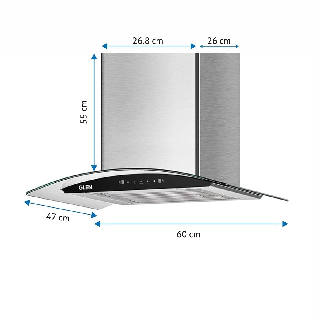 glen 6063 gl 60cm auto clean chimney