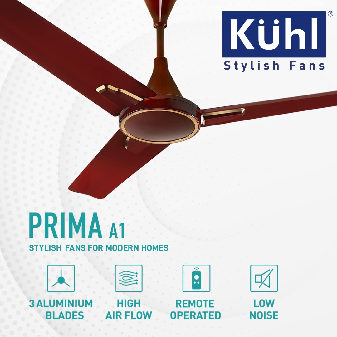 KUHL Prima A1 Stylish BLDC Fan Low Power 28W Marked Brown