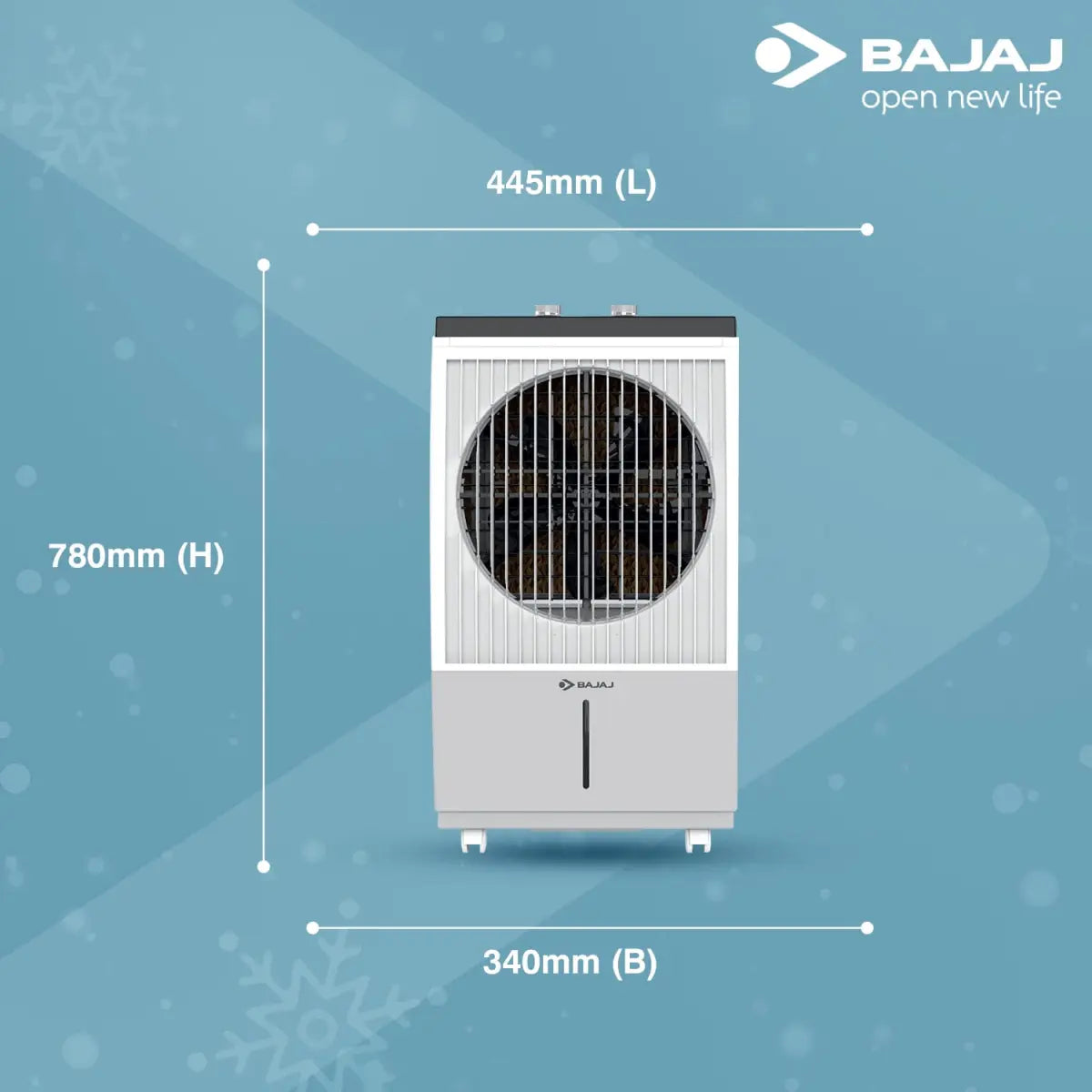 Bajaj DMH70 DESSERT AIR COOLER,70L, WITH TURBO FAN TECHNOLOGY White