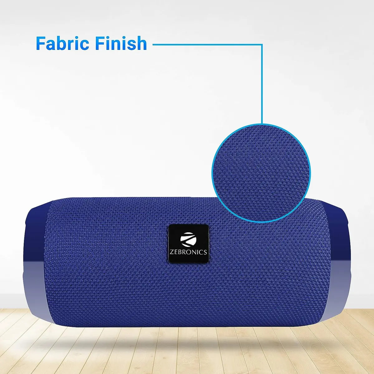 ZEBRONICS Zeb-Action Portable BT Speaker with TWS Function, USB,mSD, AUX, FM, Mic & Fabric Finish(Blue)
