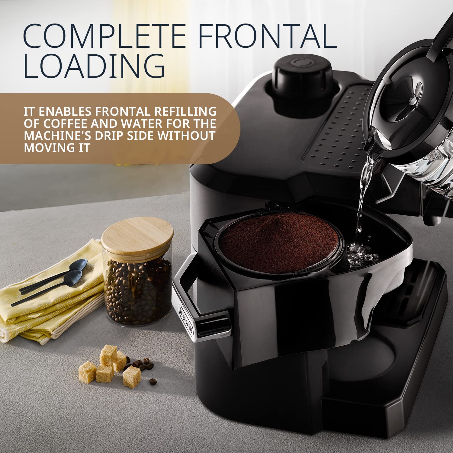 DELONGHI BCO 320 Combi Pump Espresso & Drip Coffee Maker (Black, 1700W)