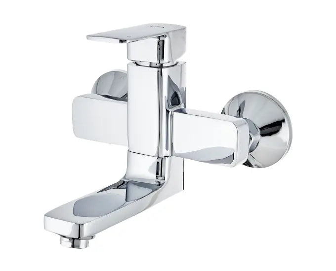 Cera Ruby F1005424 Brass Single Lever Wall Mixer (Silver)