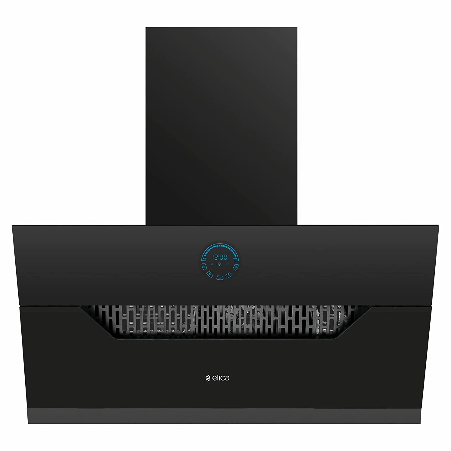 Elica 90 cm 1350 m3/hr Filterless Auto Clean Angular Chimney with 15 Years Warranty (EFL 107 HAC LTW VMS 90, Touch + Palm Sensor Control, Black)