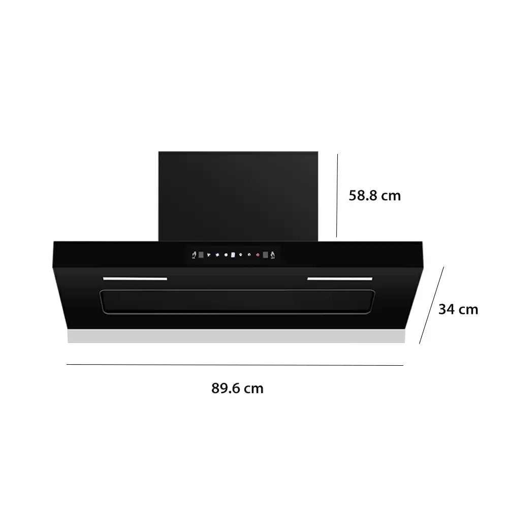 Blaupunkt 5IS69960 90cm Auto Clean Filterless Hood Kitchen Chimney - 700 m³/hr Suction - Black