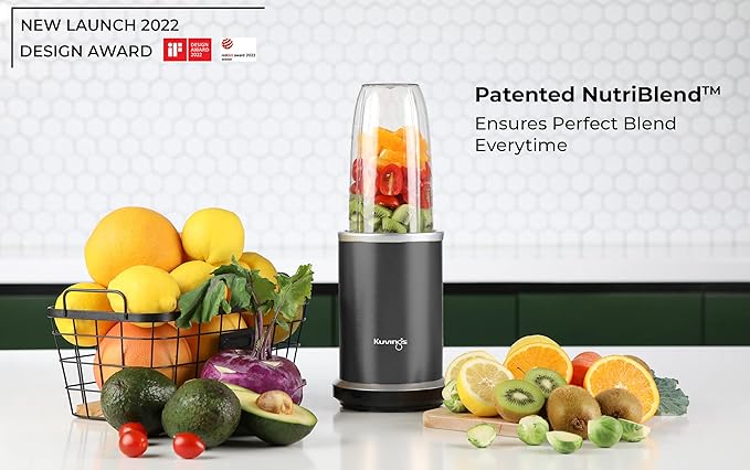 Kuvings New 2025 Nutri Blender PRO 2.0 Ferrari Red, Powerful 1000 W Motor, Upgraded 2 Blade Set for Wet & Dry, 2 Jars, Longest Warranty 7 Yrs, Mixer/Grinder/Smoothie Maker