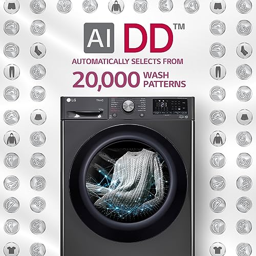 LG 9 Kg (Wash) / 5 Kg (Dry), Ai Direct Drive Technology, Steam, TurboWash & Wi-Fi Fully Automatic Front Load Washer Dryer (FHD0905SWM, Intelligent & Convenient Fabric Care, Allergy Care, Midd
