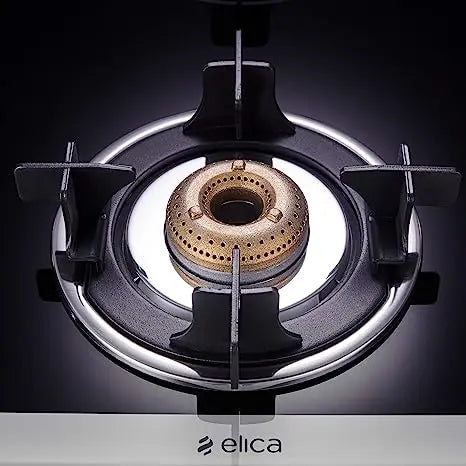 Elica Slimmest 4 Burner Auto Ignition Gas Stove with Double Drip Tray and Forged Brass Burners (904 CT VETRO 2J (TKN Crown DT AI))