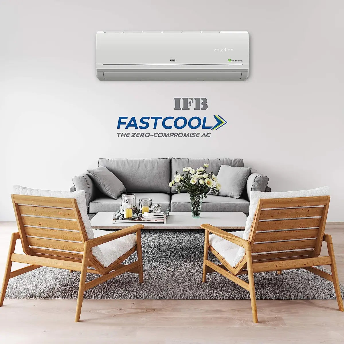 IFB 1 Ton 3 Star Twin Inverter Split Fastcool Silver Series AC (Copper, PM 0.3 Filter, IACI12SA3G3C, 2021 Model, Ivory Matte)
