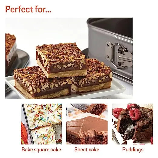 Meyer Bakemaster Non Stick Square Springform Cake Pan 23cm Grey