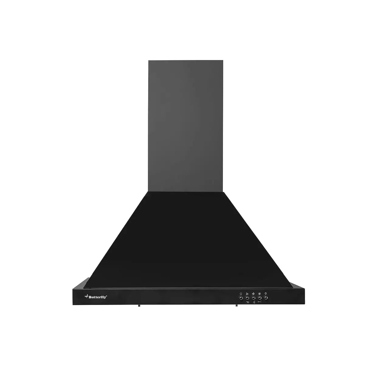 Butterfly Stainless Steel Pyramid Baffle Filter Kitchen Chimney with 60 Cm, 910 M3/H (Rhino Plus, Black)