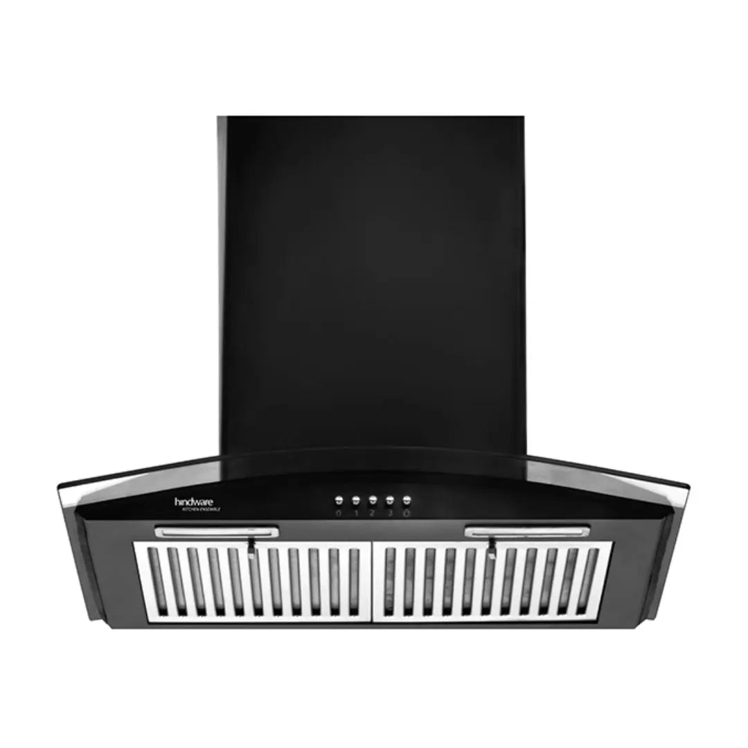 Hindware 60 cm Wall Mounted Chimney FABIO 60 CM Black Push Button