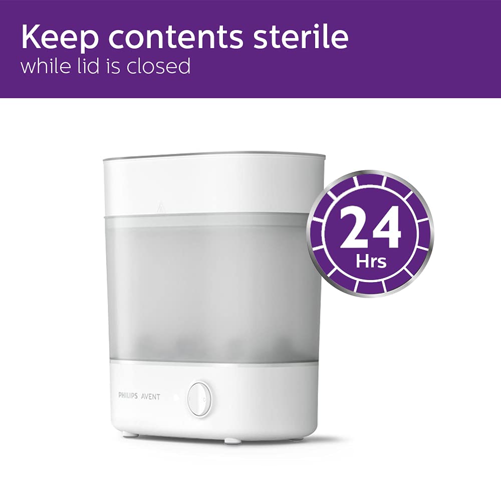Philips Avent Advance Bottle sterilizer SCF291/00|| 10 mins Cycle, Natural steam Sterilization, Capacity Of 6 Baby Bottles