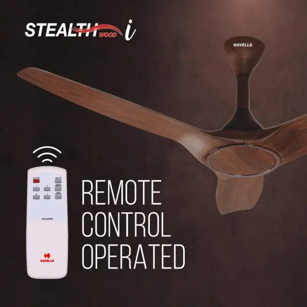 Havells Stealth Wood i 1200mm Ceiling Fan (Walnut)