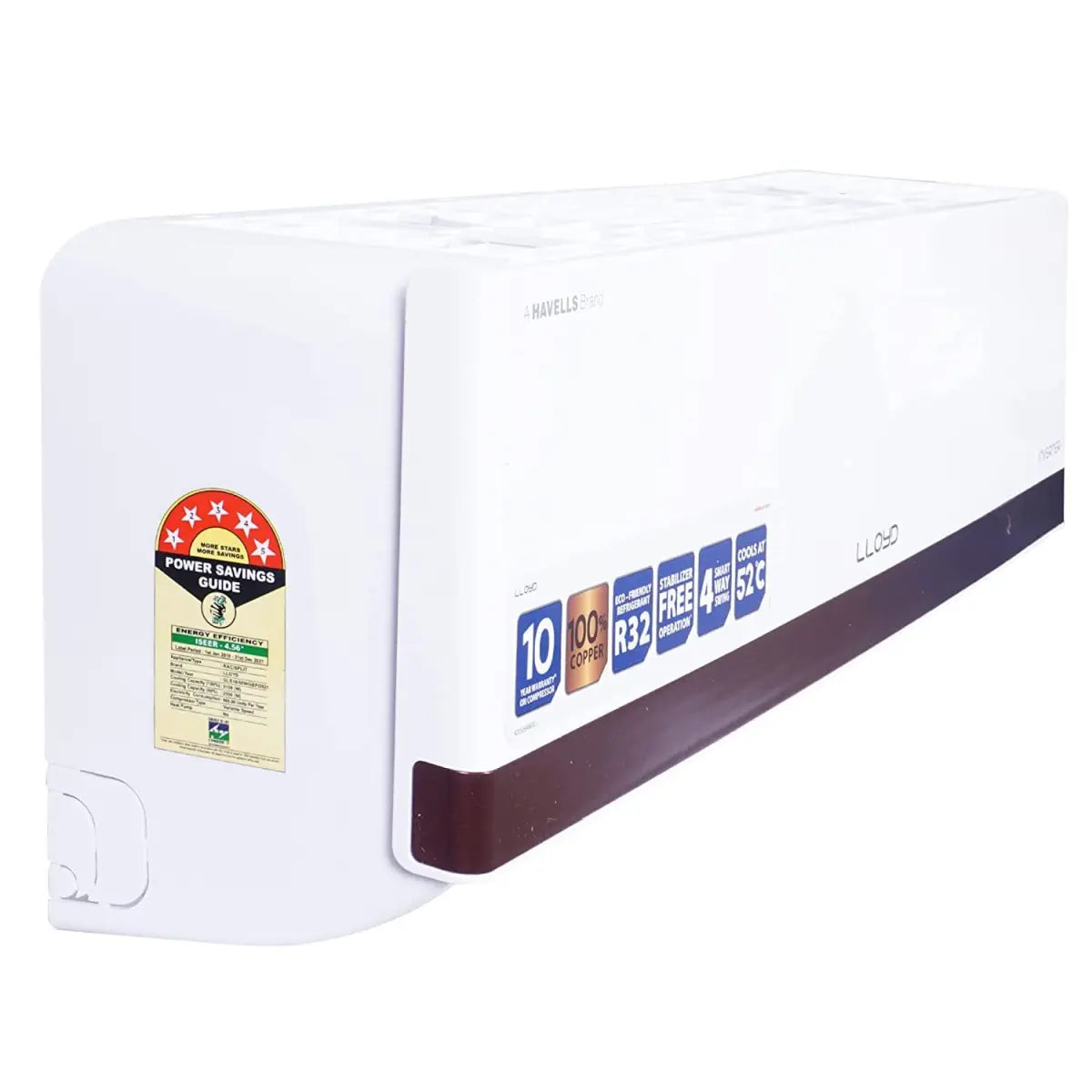 Lloyd 1.5 Ton 5 Star Split Inverter AC - White (GLS18I5FWCBP, Copper Condenser)