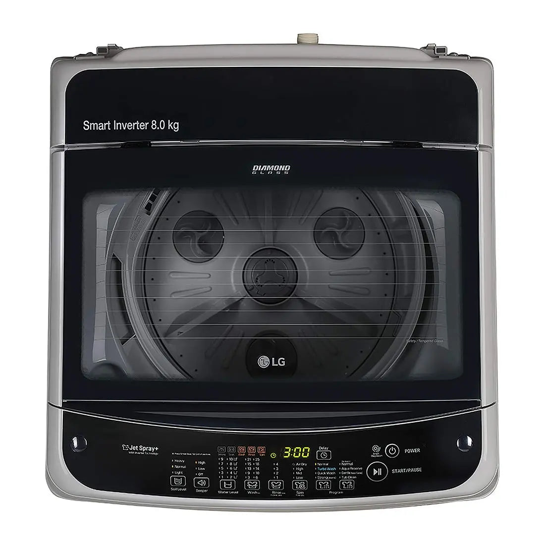 LG 8.0 Kg Inverter Fully-Automatic Top Loading Washing Machine (T9077NEDL5, Free Silver)