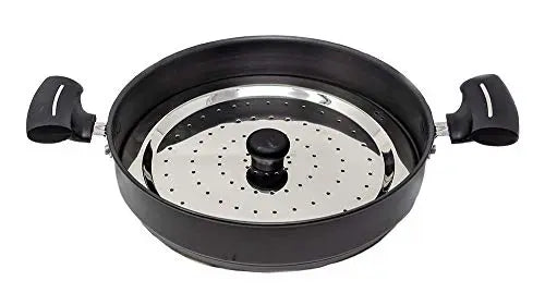 Butterly Hard-Anodized Aluminum Non Stick Super Plus Multi Kadai (280mm, Black)